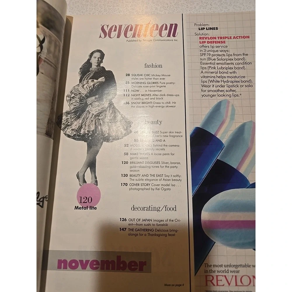 Seventeen Magazine November 1988, Nu Shooz, Ben Stiller R5‎